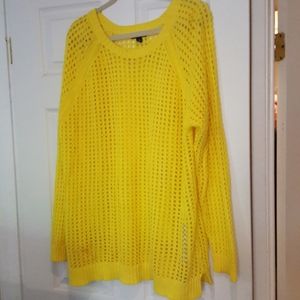 Bright yellow sweater...
